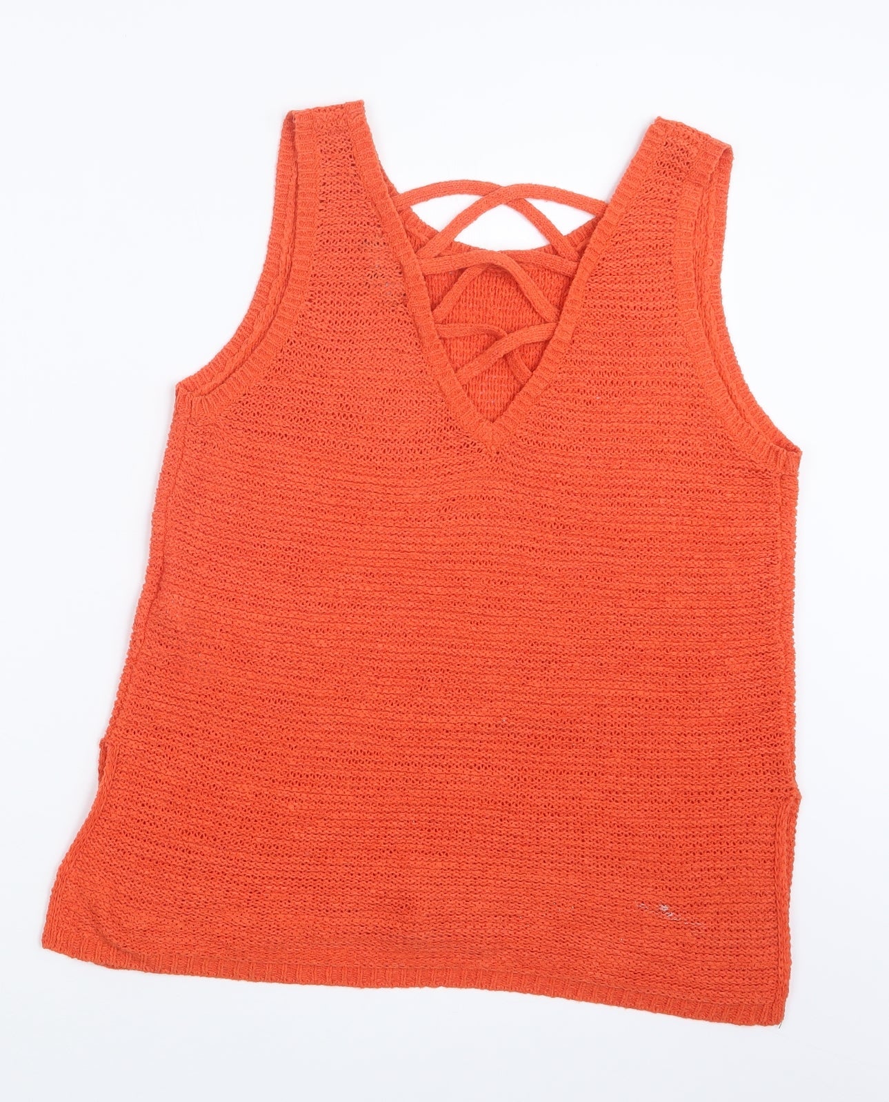 New Look Womens Orange  Knit Pullover Jumper Size 10