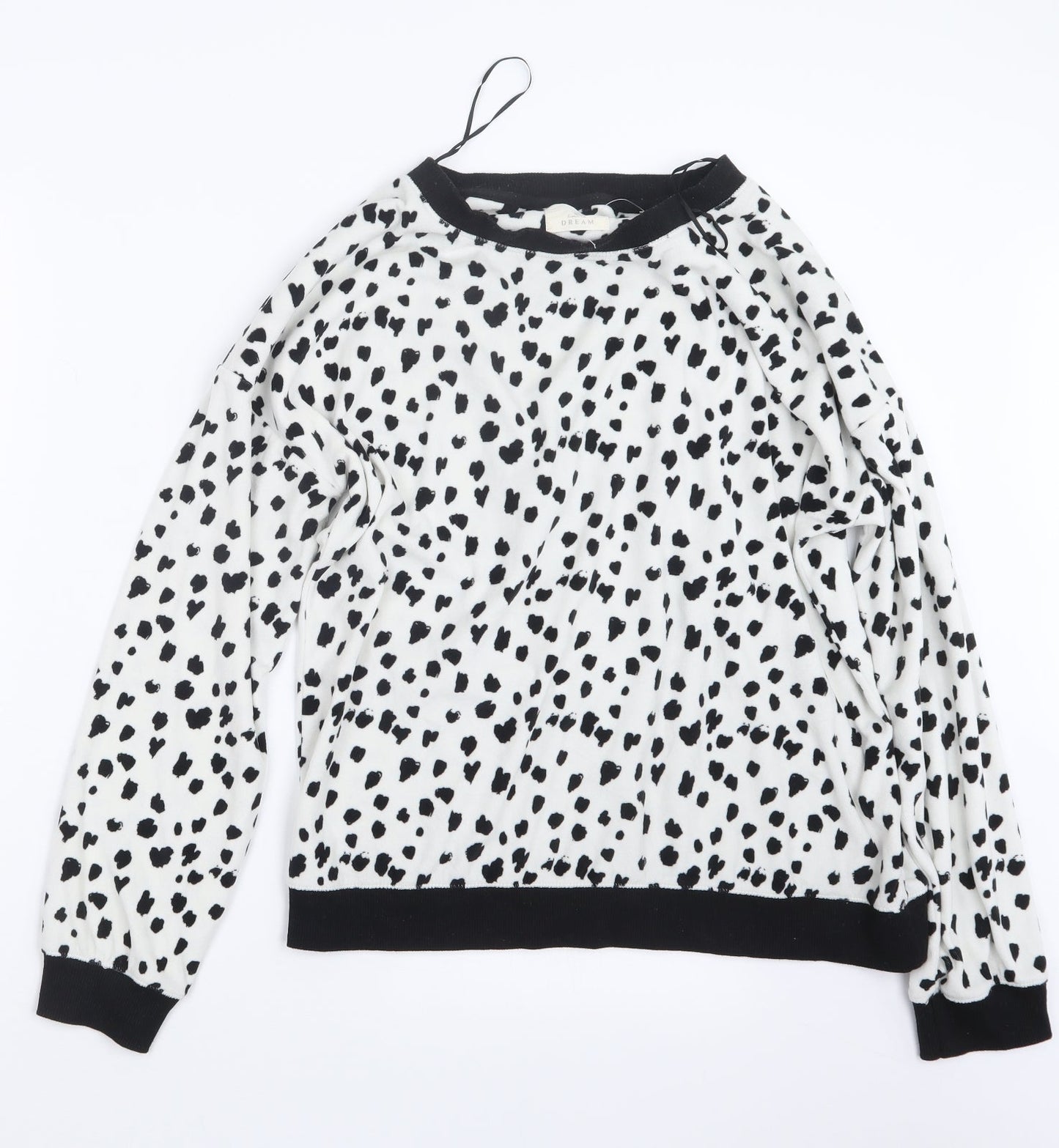 Matalan Womens Black Animal Print  Top Pyjama Top Size M