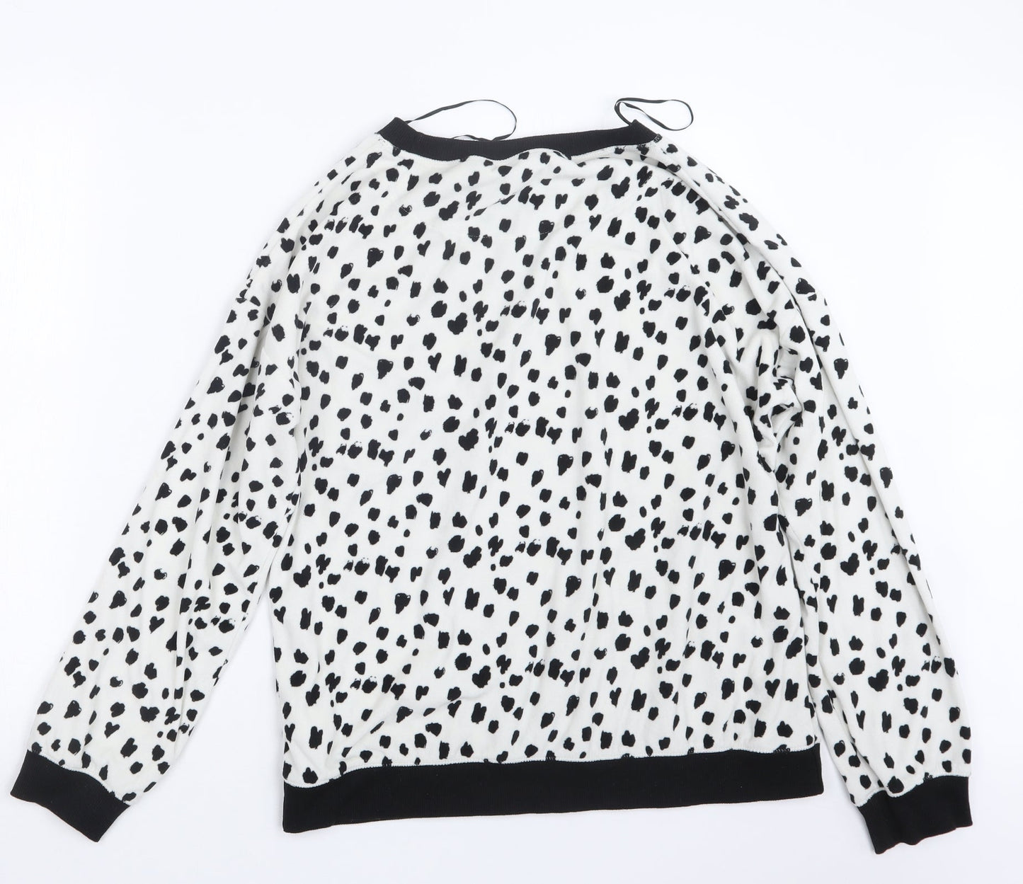 Matalan Womens Black Animal Print  Top Pyjama Top Size M