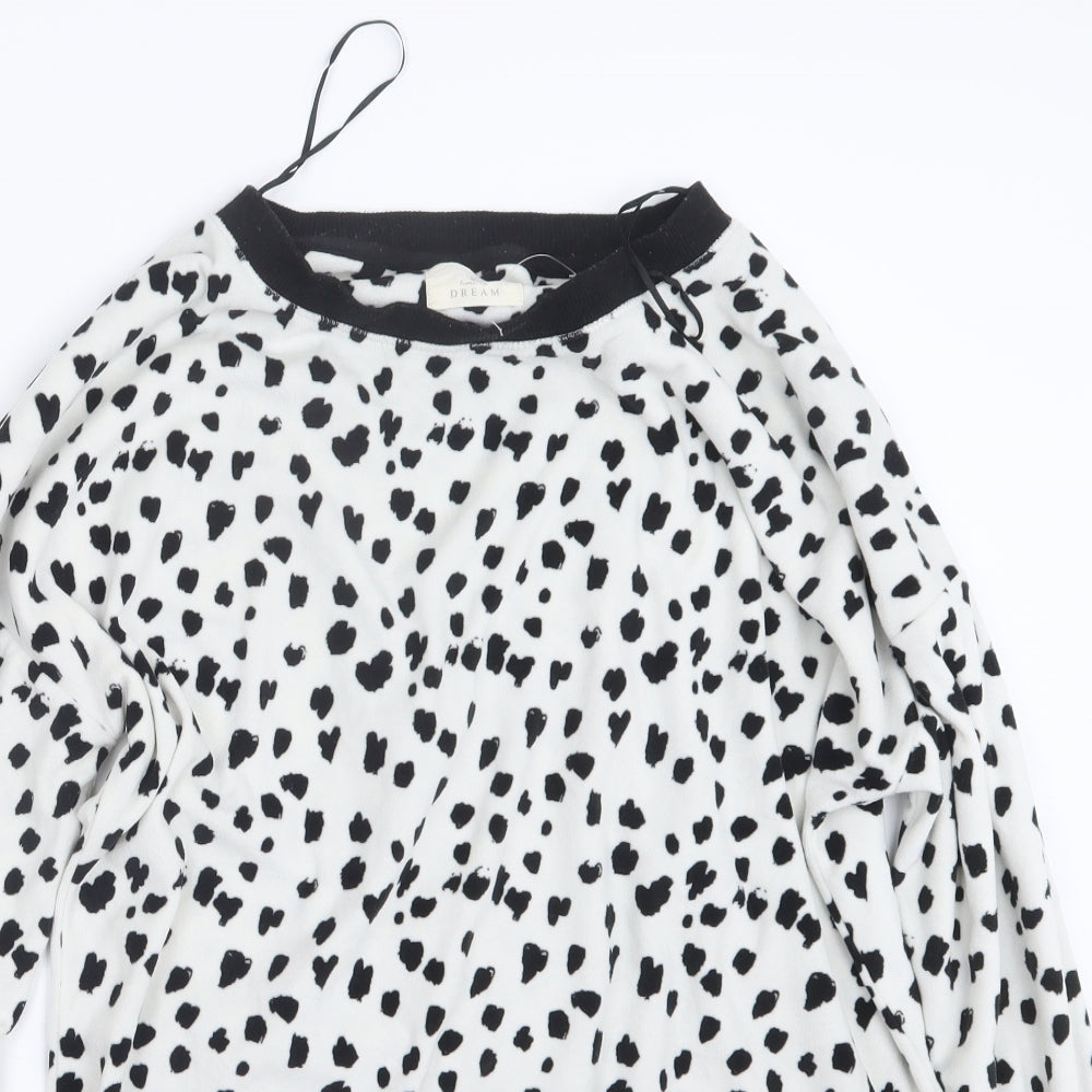 Matalan Womens Black Animal Print  Top Pyjama Top Size M