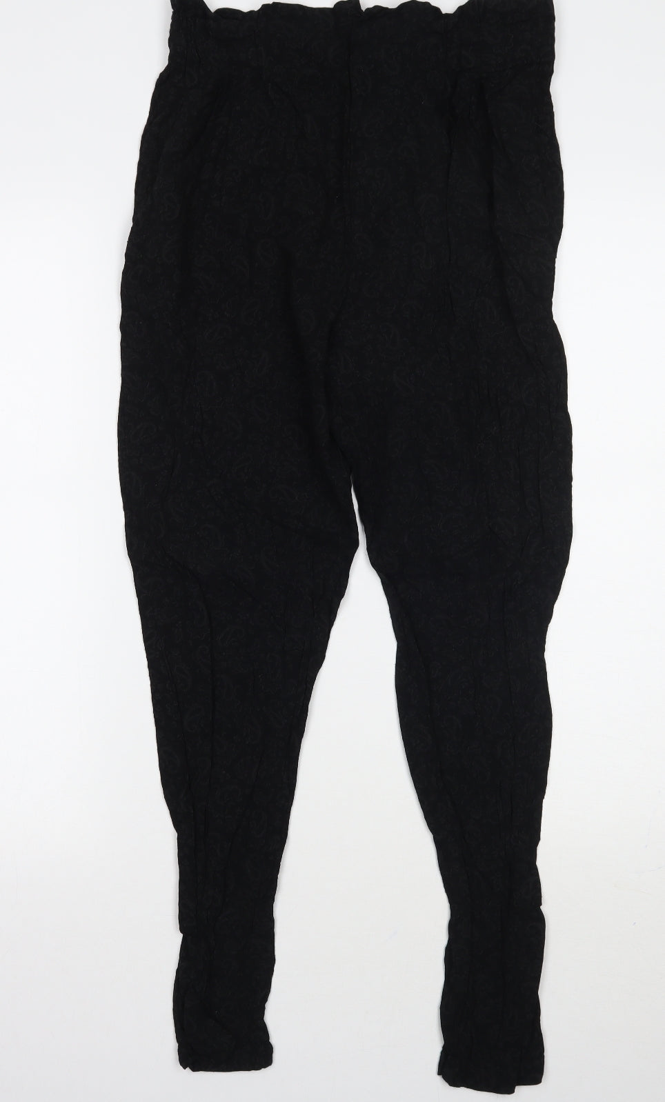 Zara Womens Black Paisley  Trousers  Size 36 L28 in