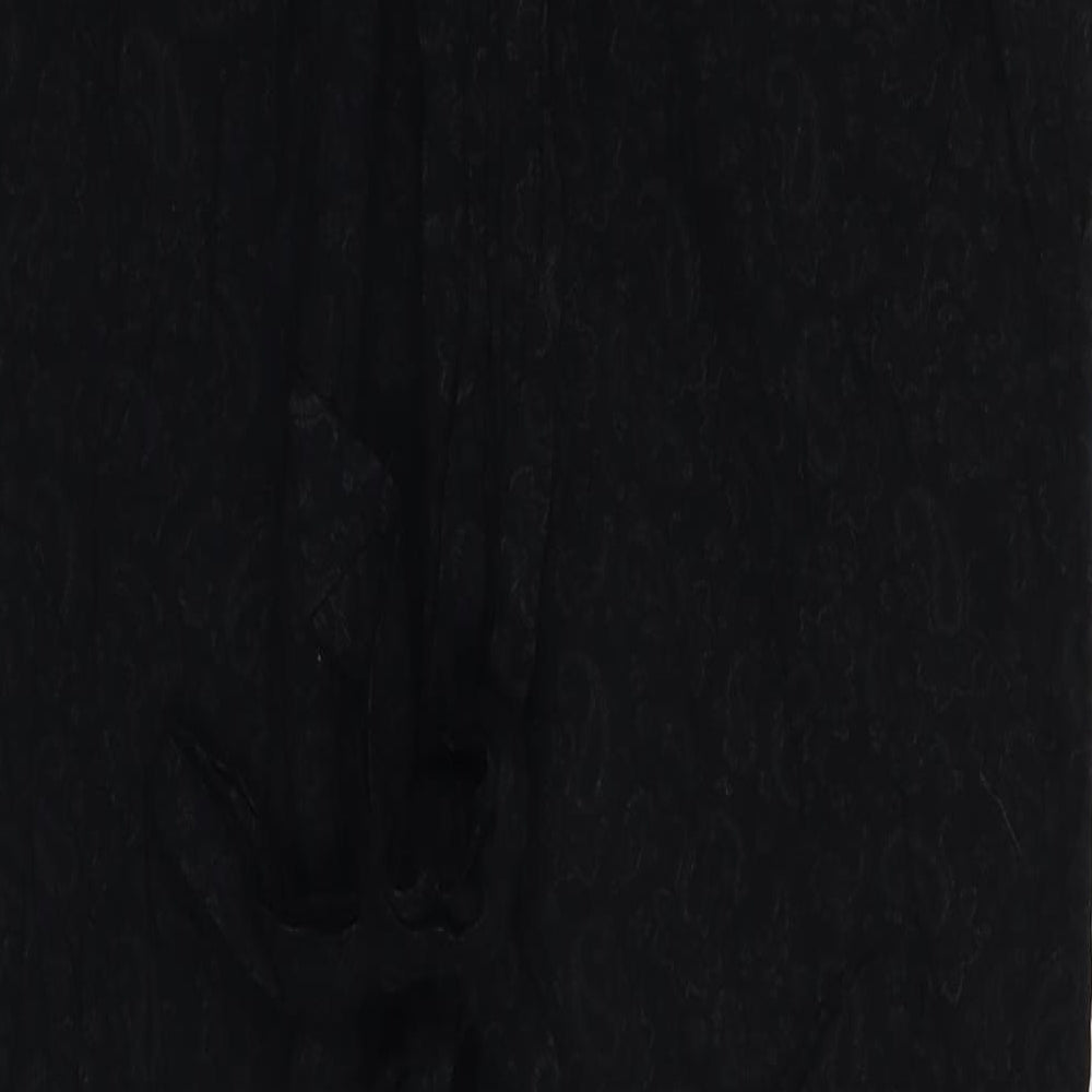 Zara Womens Black Paisley  Trousers  Size 36 L28 in