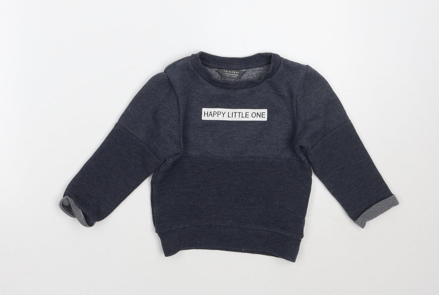 Primark Boys Blue   Pullover Jumper Size 18-24 Months