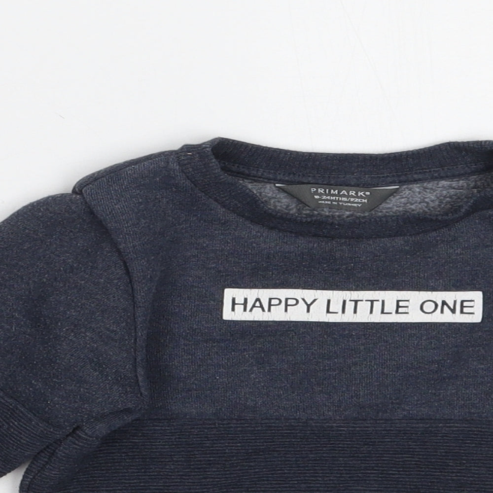Primark Boys Blue   Pullover Jumper Size 18-24 Months