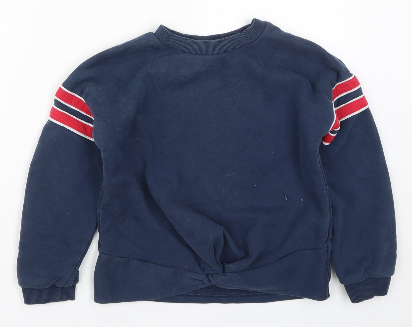 George Girls Blue Striped  Pullover Sweatshirt Size 8-9 Years