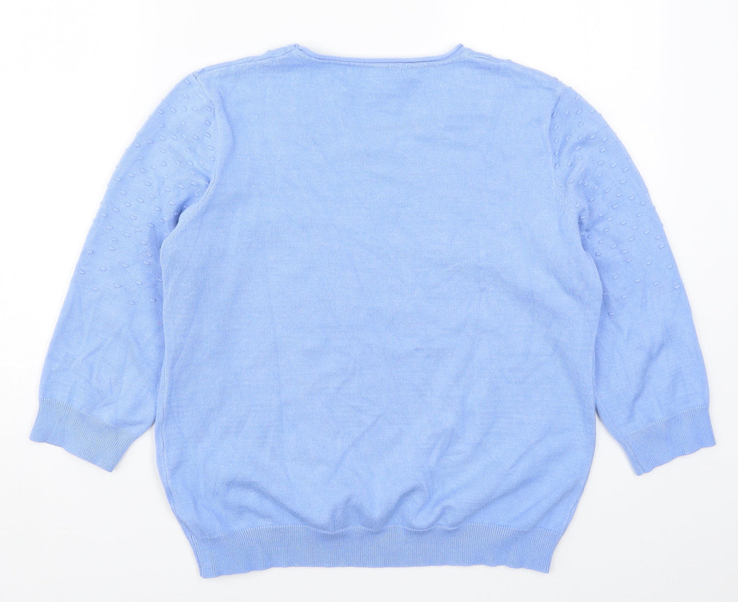 Vida Vi Womens Blue  Knit Pullover Jumper Size M