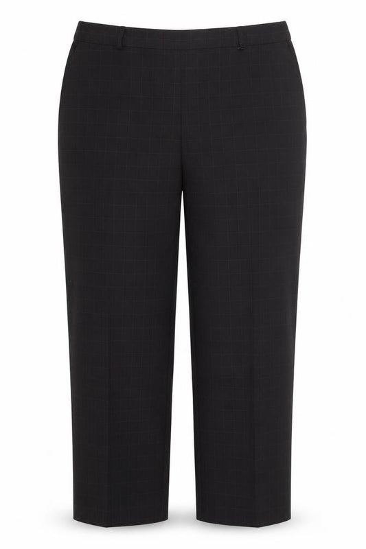 Marks and Spencer Womens Black Check  Trousers  Size 18 L26 in - Pink