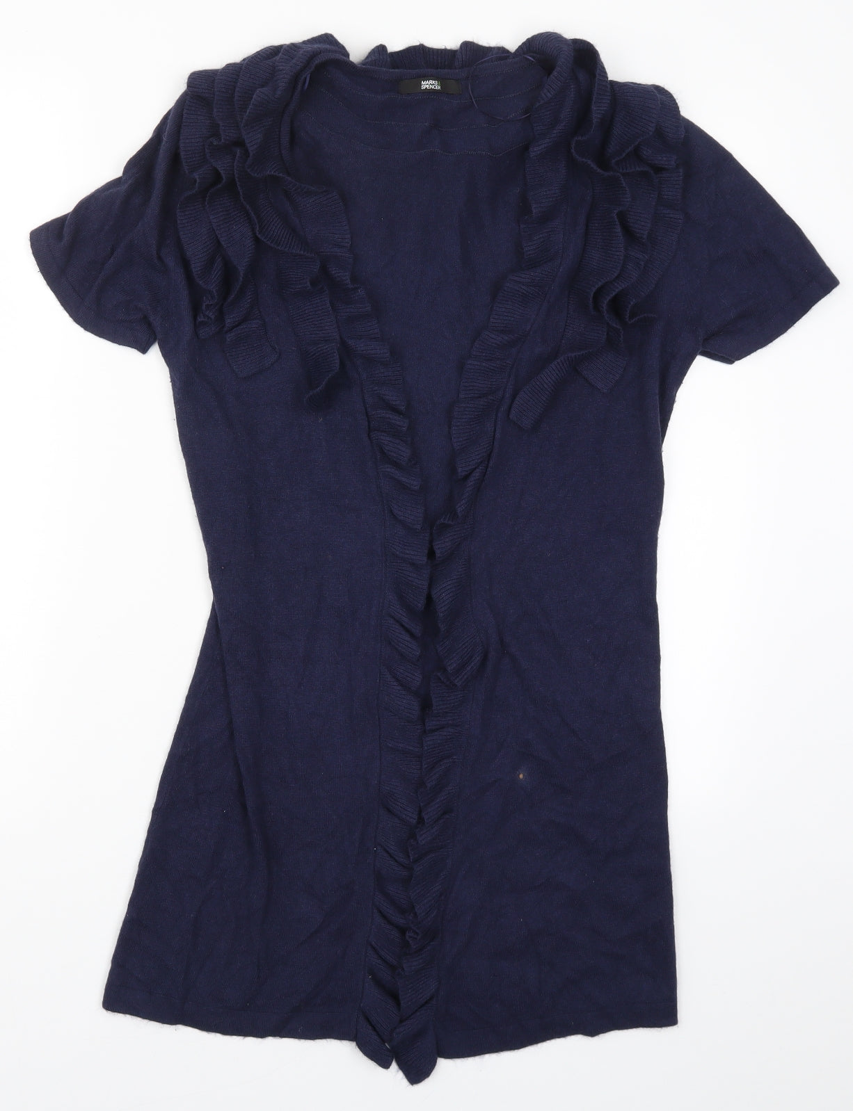 Marks and Spencer Womens Blue  Knit Cardigan Jumper Size 8