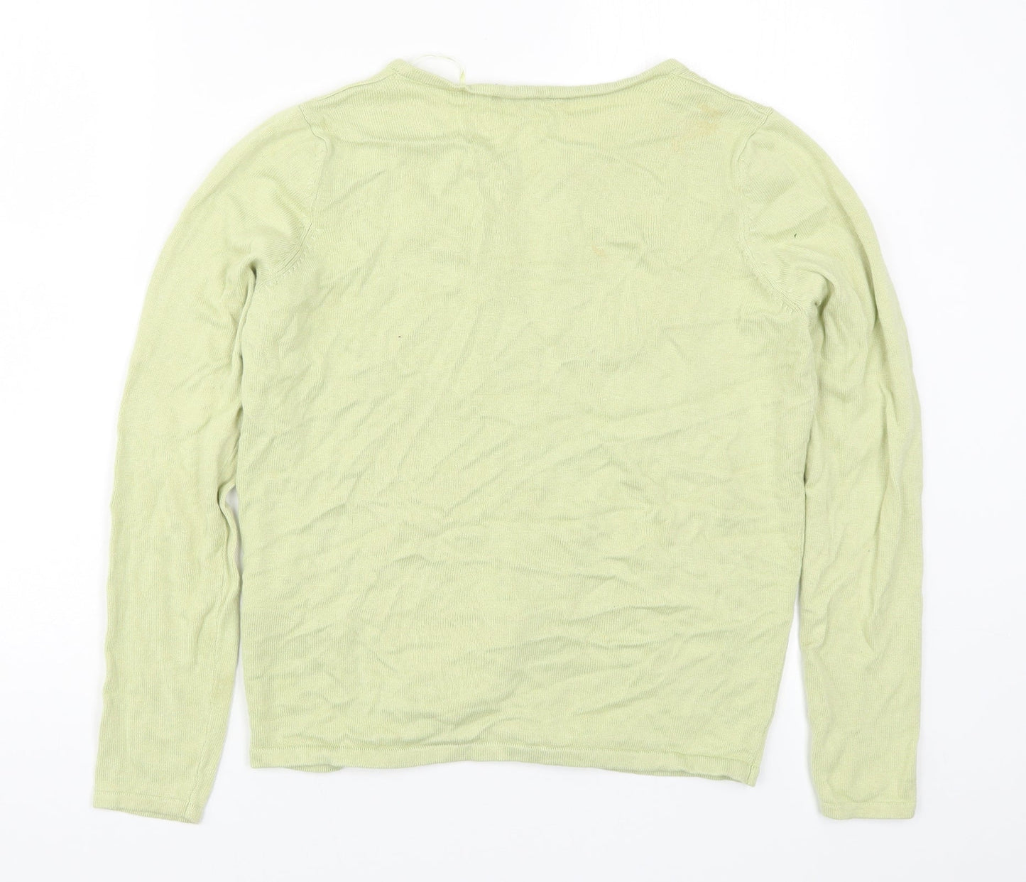 Bonmarché Womens Green Floral Knit Cardigan Jumper Size XS