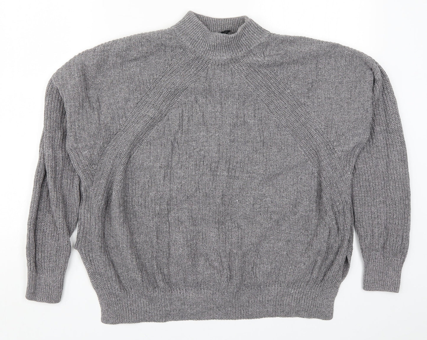 H&M Womens Grey  Knit Pullover Jumper Size M