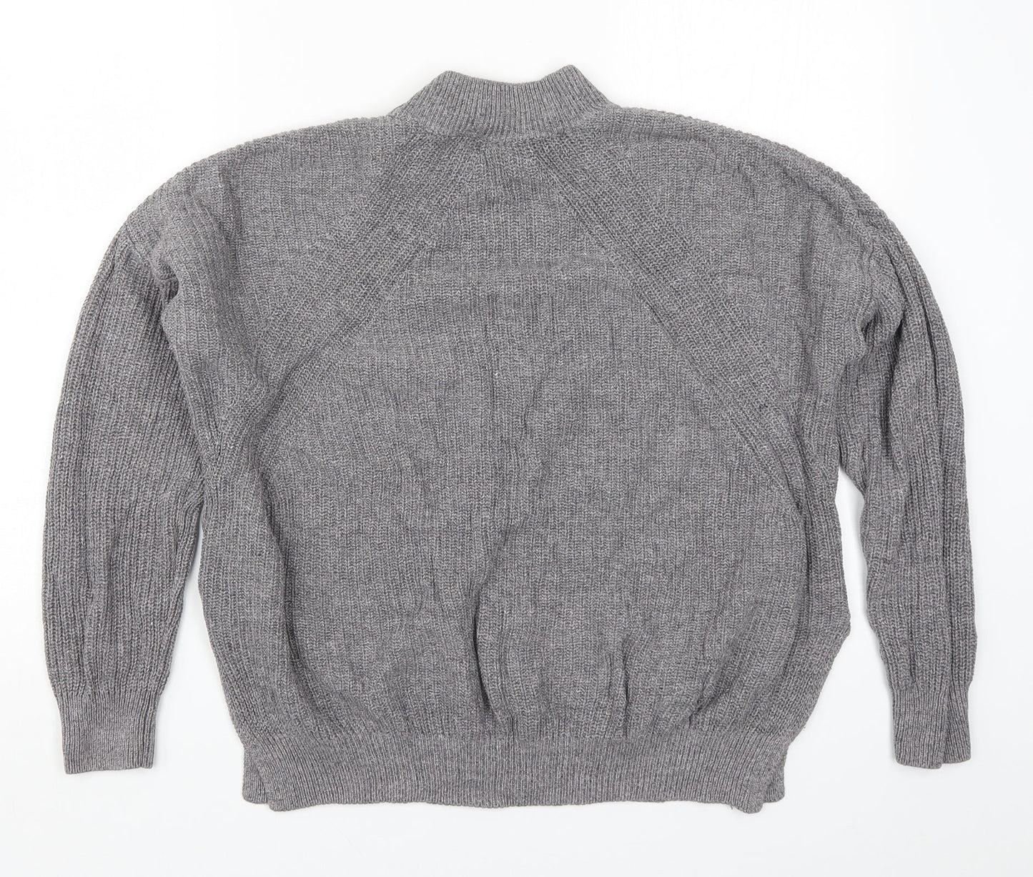 H&M Womens Grey  Knit Pullover Jumper Size M