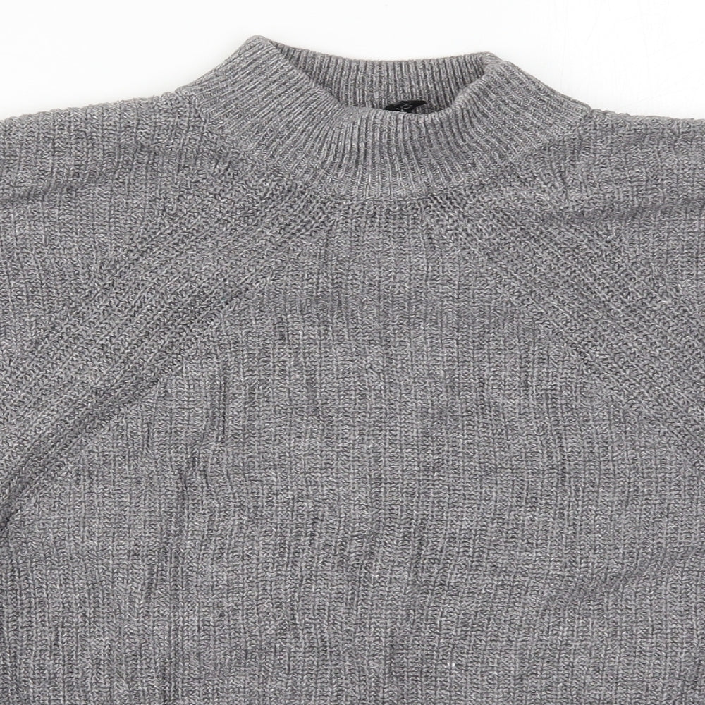 H&M Womens Grey  Knit Pullover Jumper Size M