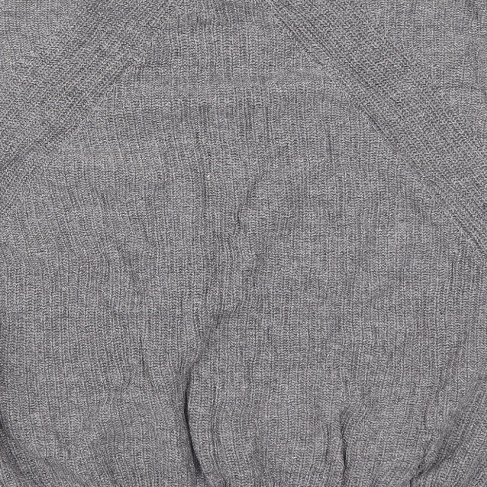 H&M Womens Grey  Knit Pullover Jumper Size M