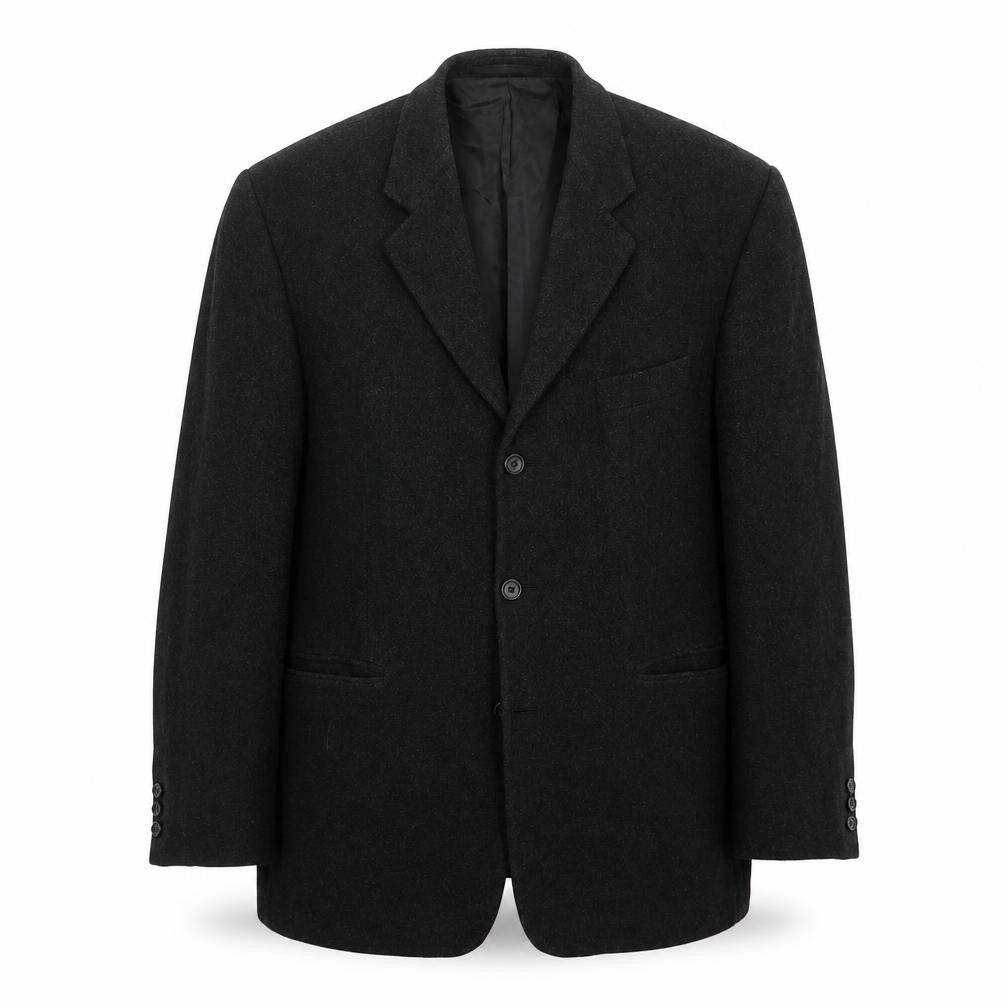 Pinstripe Mens Black   Jacket Suit Jacket Size 42