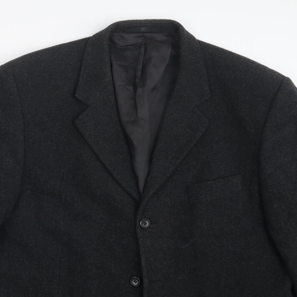 Pinstripe Mens Black   Jacket Suit Jacket Size 42