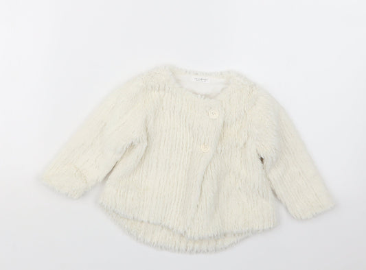 NEXT Girls White   Cardigan Jumper Size 6-9 Months