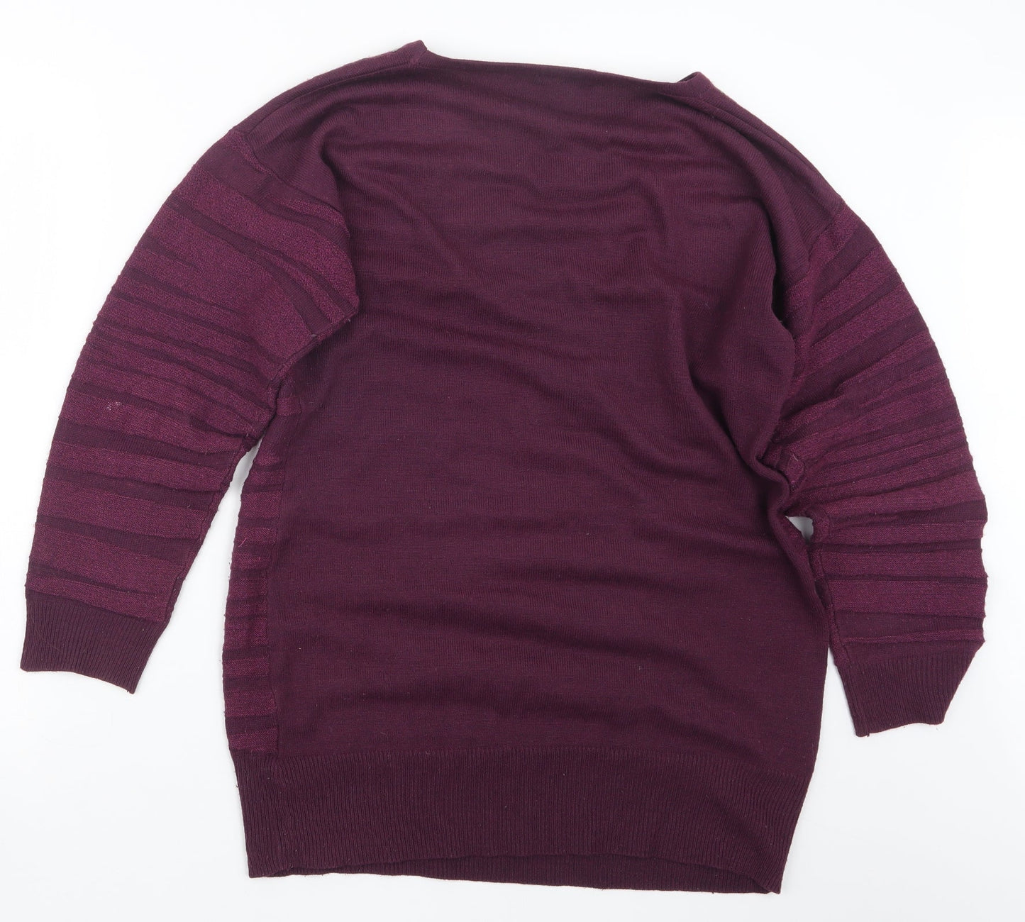 Paramour Womens Purple  Knit Pullover Jumper Size M