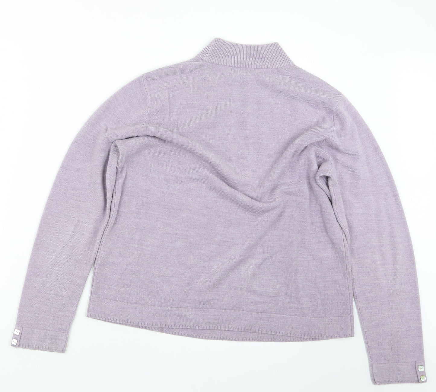 BM Womens Purple  Knit Pullover Jumper Size M
