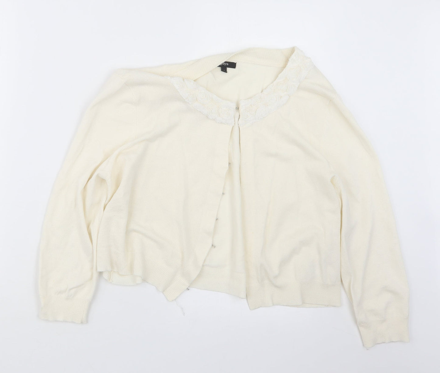 Papaya Womens Ivory   Cardigan Jumper Size 18