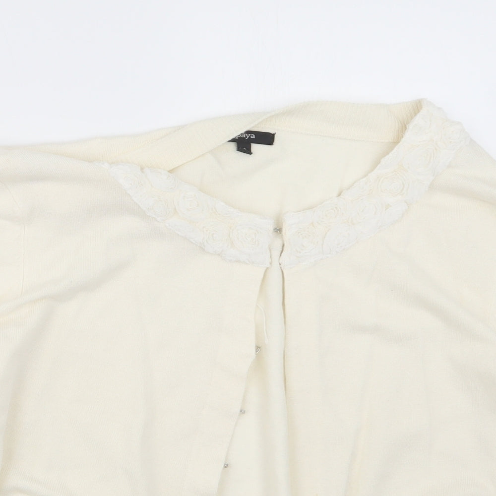 Papaya Womens Ivory   Cardigan Jumper Size 18