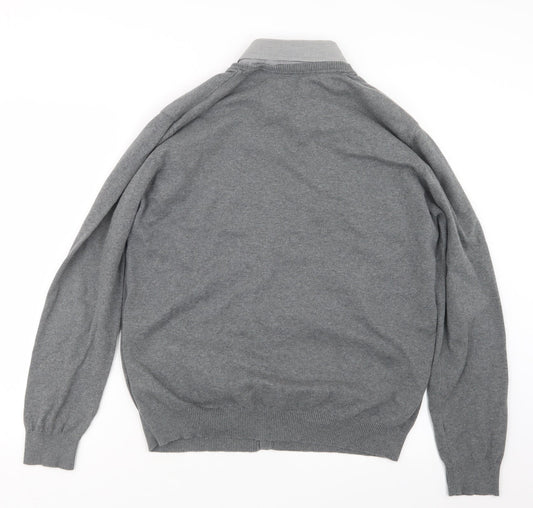 Debenhams Mens Grey  Knit Pullover Jumper Size L