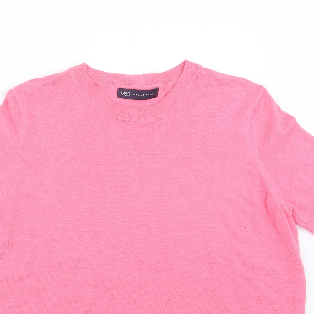 Marks and Spencer Womens Pink  Knit Pullover Jumper Size 12