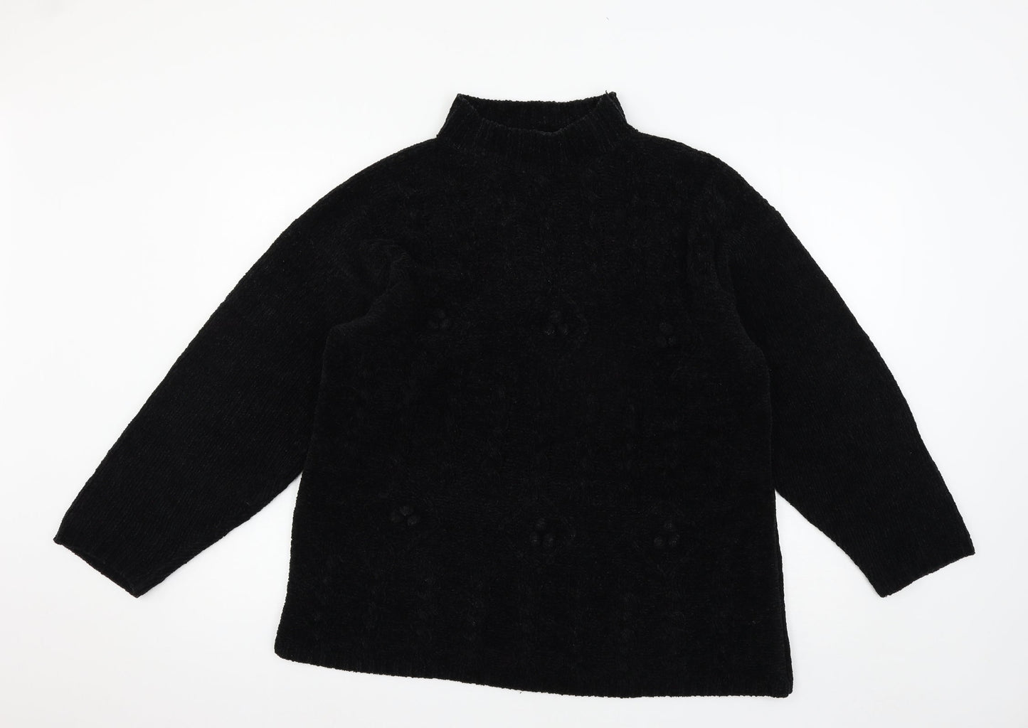 Nutshell Womens Black  Knit Pullover Jumper Size S