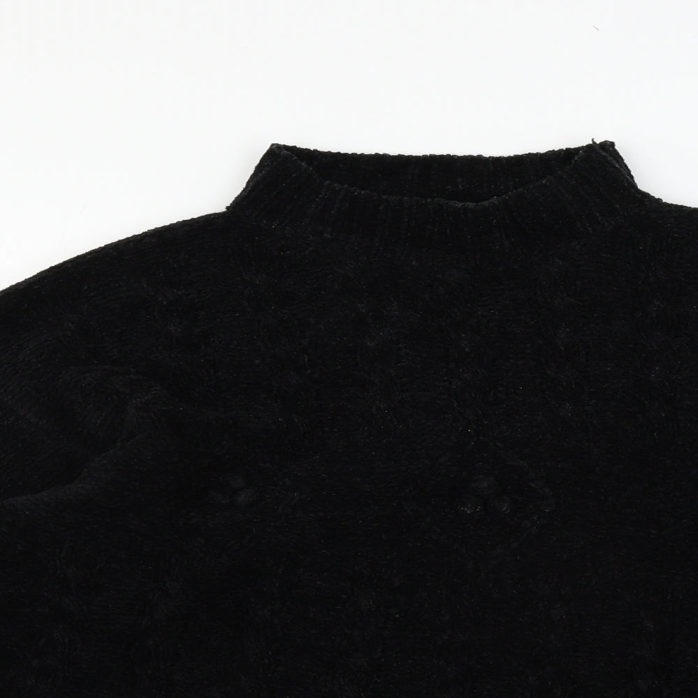 Nutshell Womens Black  Knit Pullover Jumper Size S