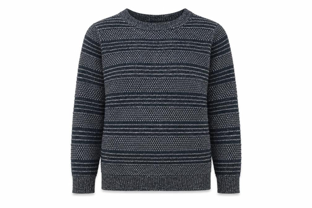 TRU Collection Womens Blue Striped Knit Pullover Jumper Size S