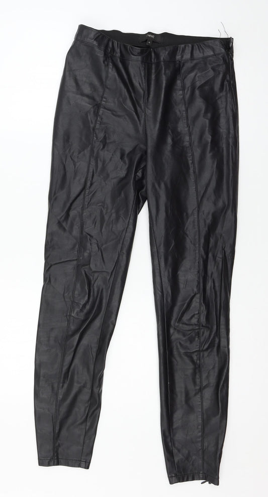 NEXT Womens Black   Trousers  Size 8 L27 in