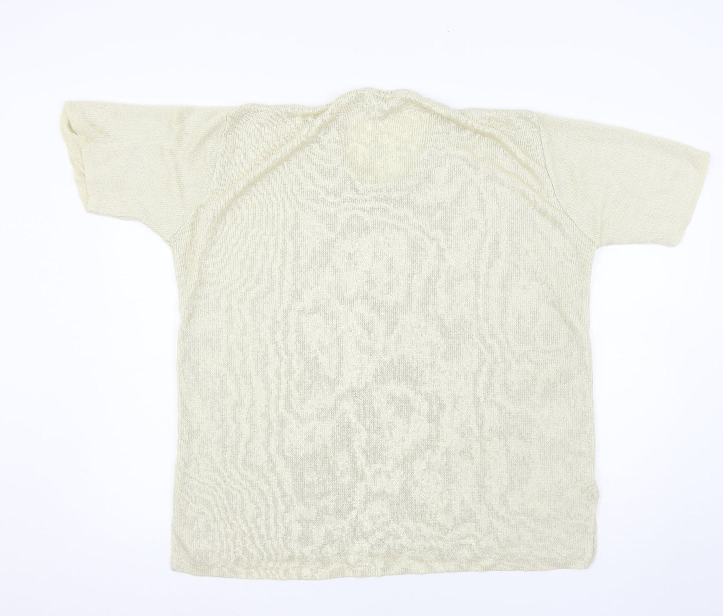 Preworn Womens Beige  Knit Basic T-Shirt Size 20