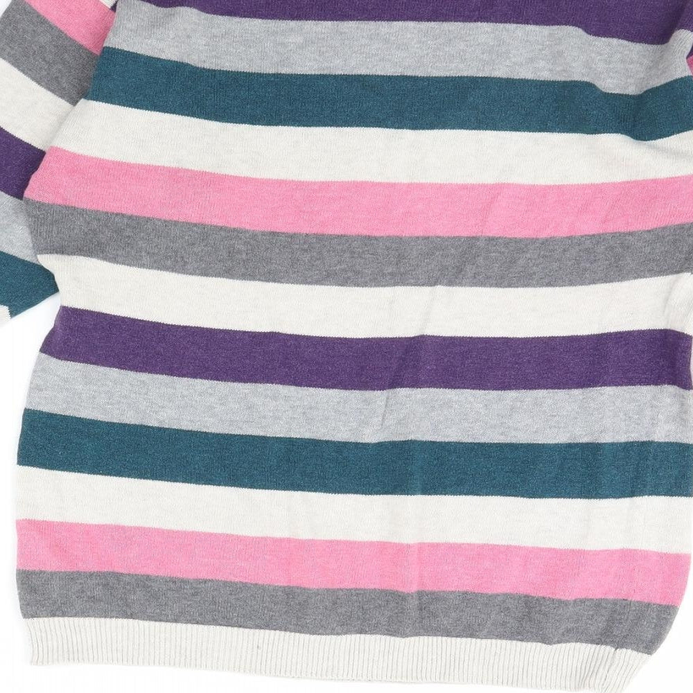 H&M Womens Pink Striped  Pullover Jumper Size XS