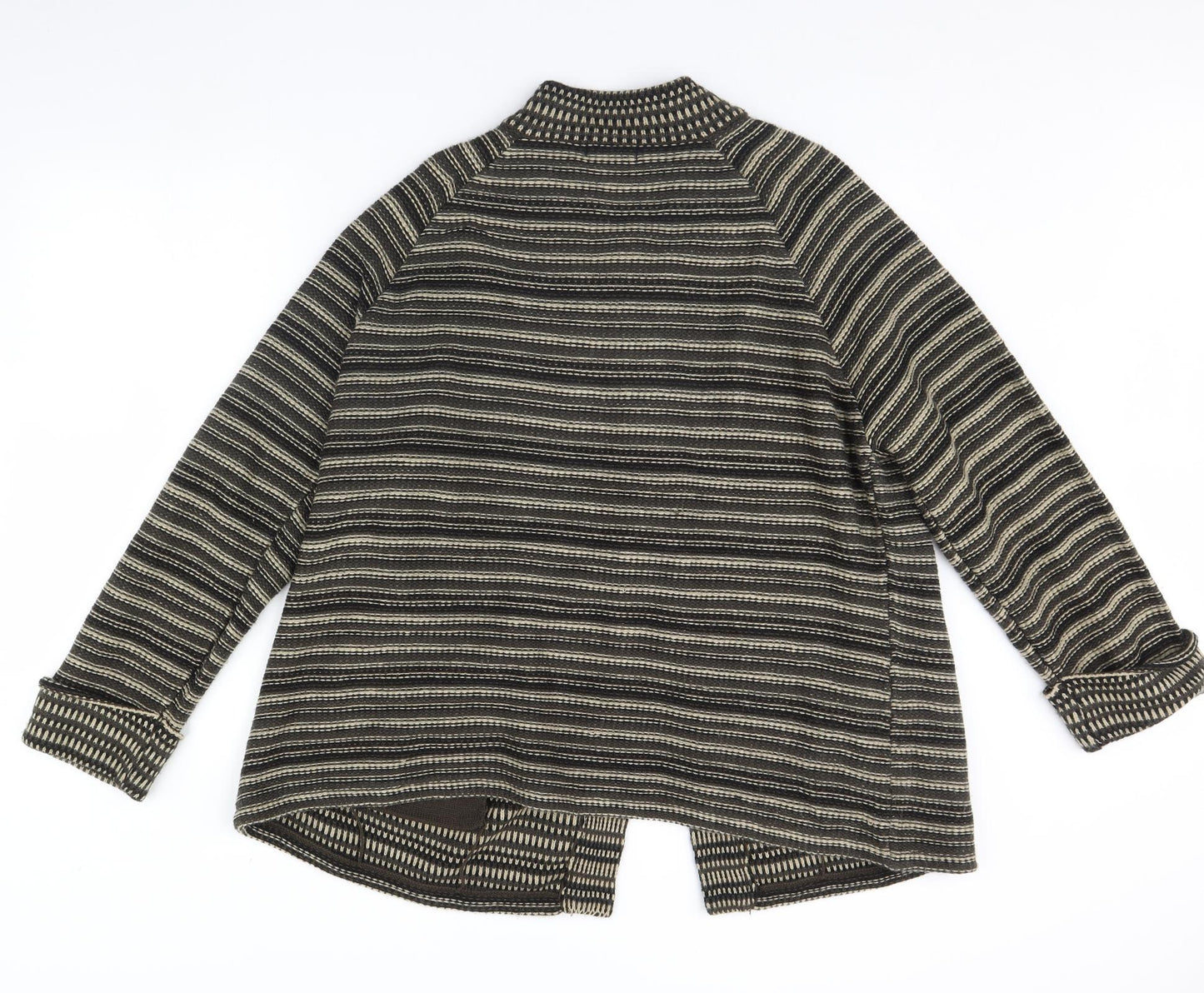 BM Womens Brown Striped  Jacket  Size XL