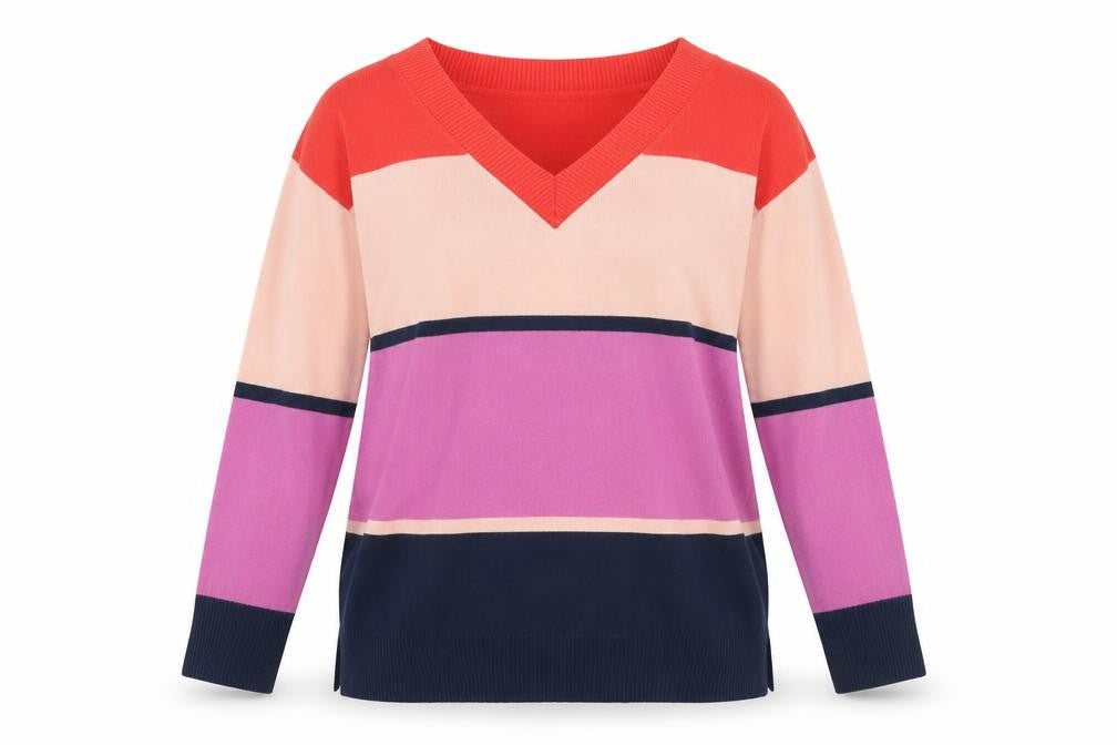 Principles Womens Blue Striped  Pullover Jumper Size 10
