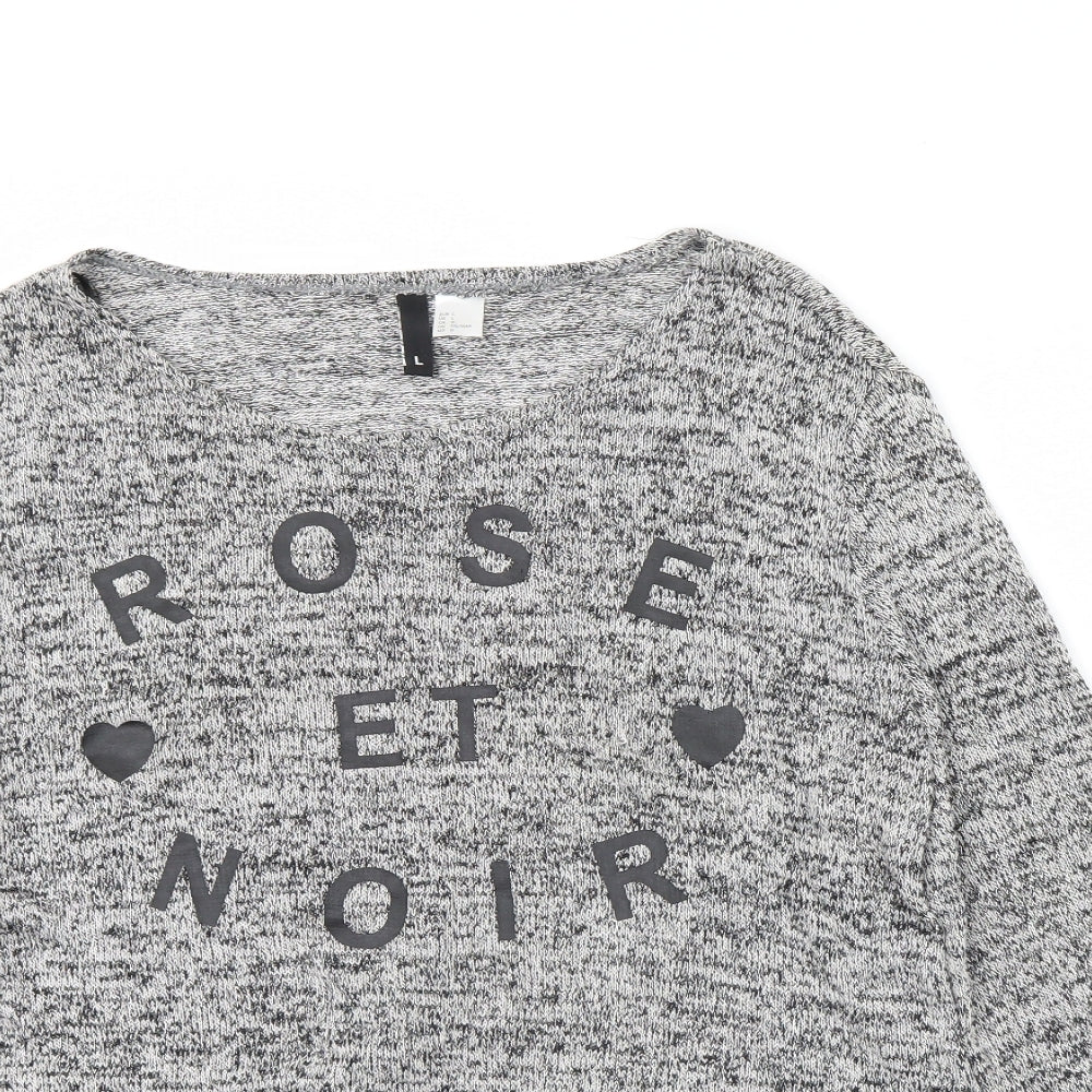H&M Womens Grey   Pullover Jumper Size L