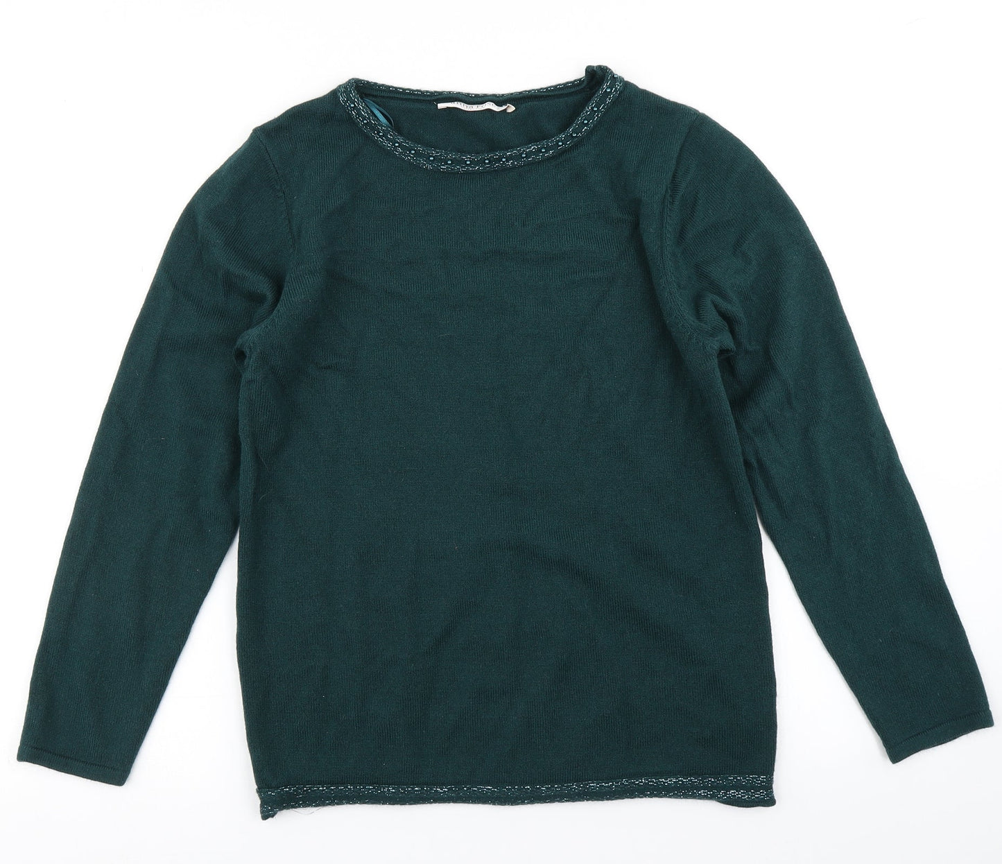 Anna Rose Womens Green  Knit Pullover Jumper Size S