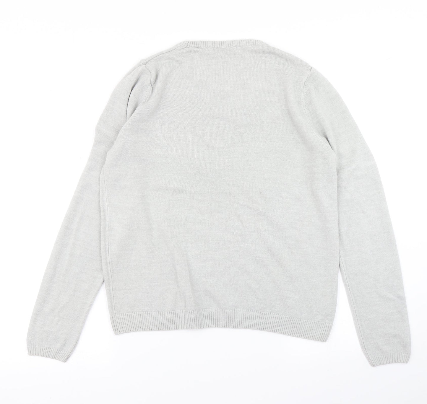 Classic Womens Grey  Knit Pullover Jumper Size 14
