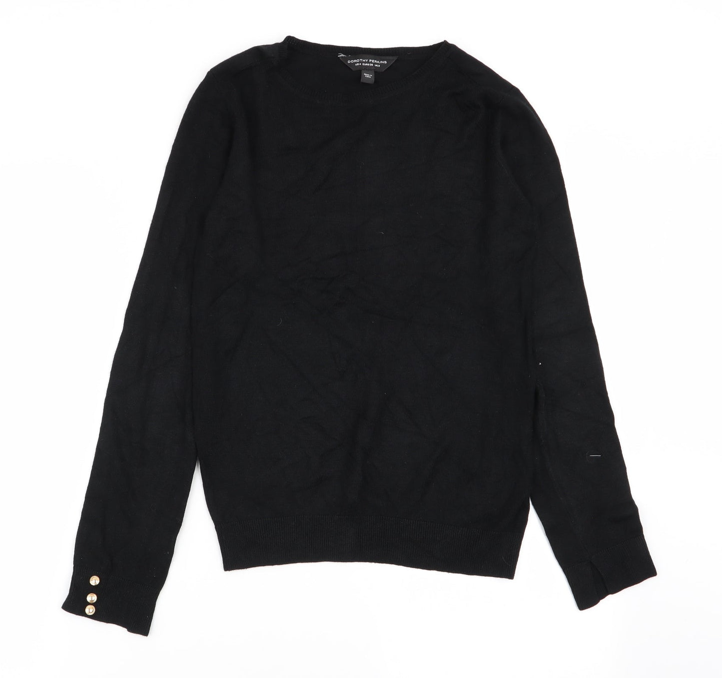 Dorothy Perkins Womens Black   Pullover Jumper Size 8