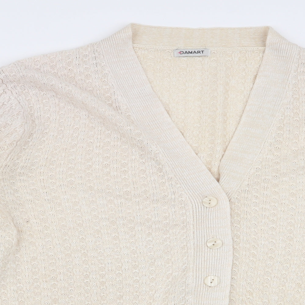 Damart Womens Beige   Cardigan Jumper Size 14