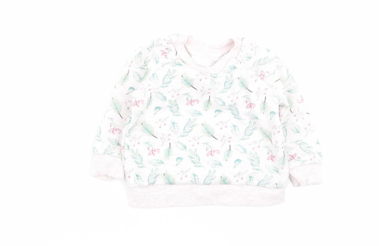 Primark Girls Multicoloured Floral  Pullover Jumper Size 3-6 Months