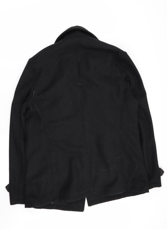 Peacocks Womens Black   Overcoat Coat Size M