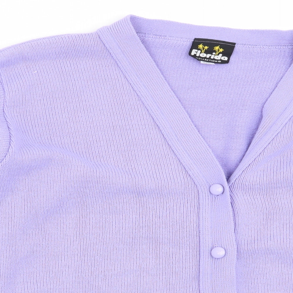 Florida Womens Purple   Cardigan Jumper Size M
