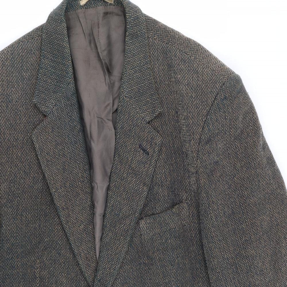 Brook Taverner Mens Multicoloured Geometric  Jacket Blazer Size 44
