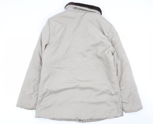 anne de lancay Womens Beige   Overcoat Coat Size S