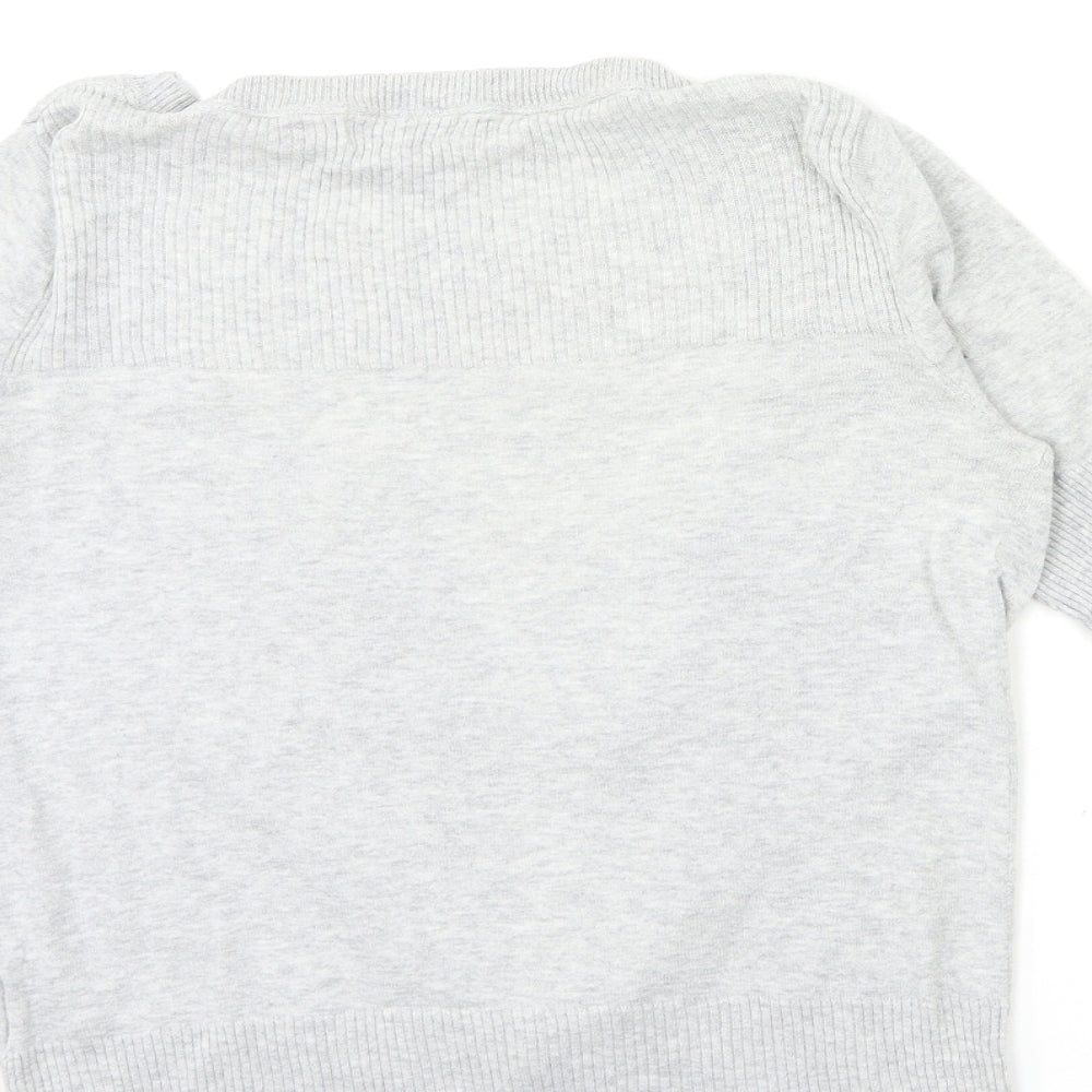 Papaya Womens Grey  Knit Cardigan Jumper Size 8