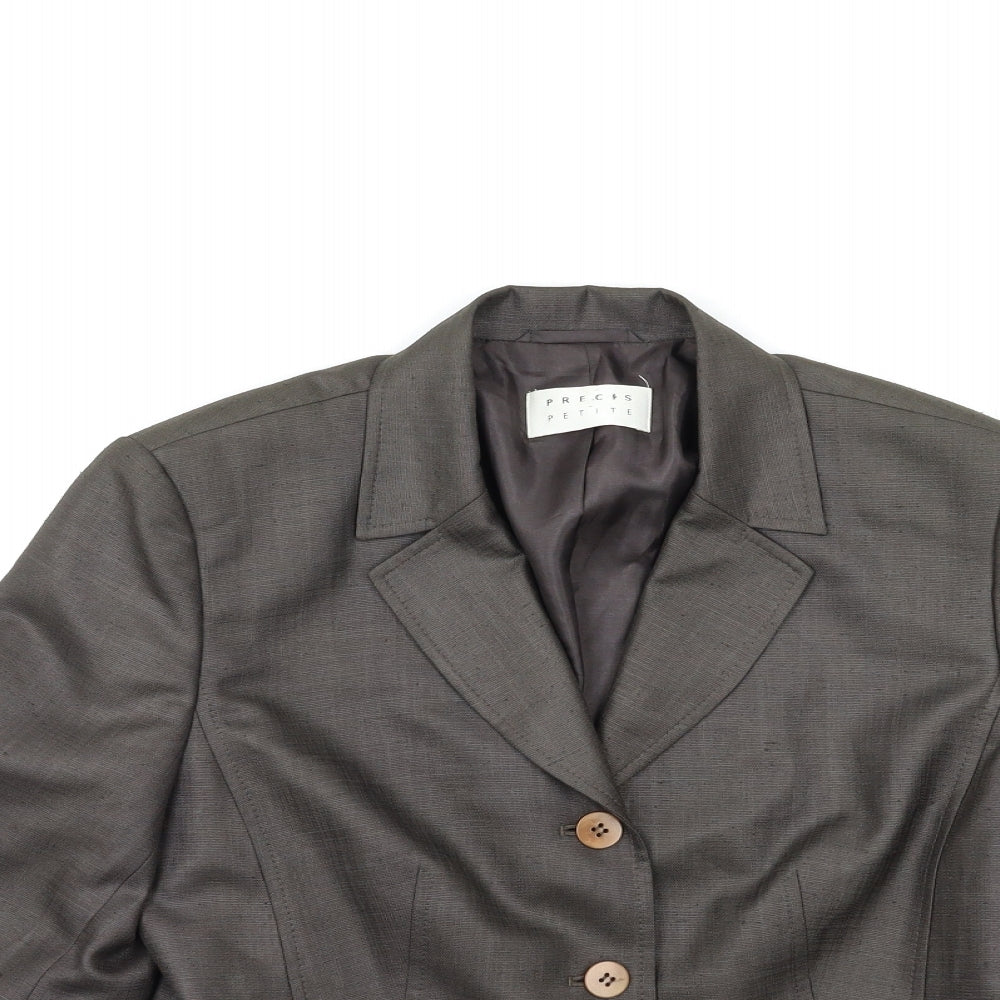 Precis Womens Grey   Jacket Suit Jacket Size 10