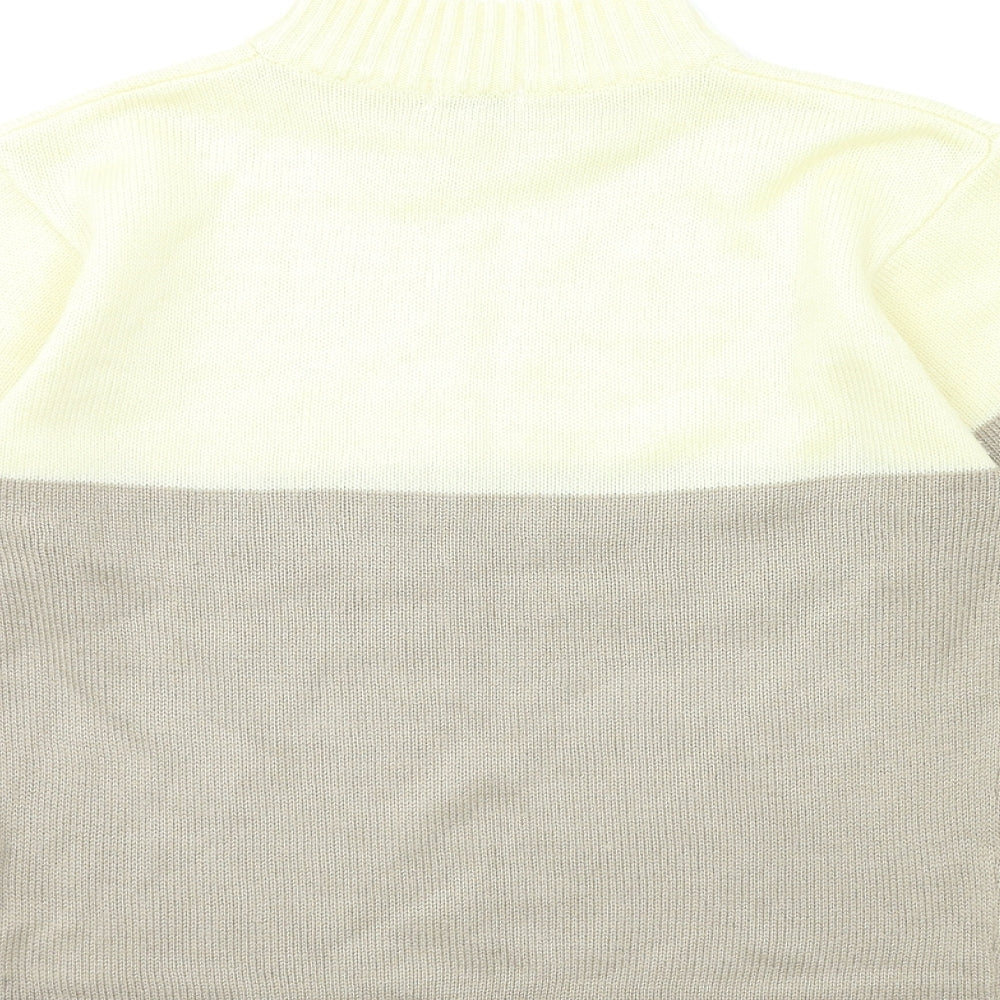 Damart Womens Beige Striped Knit Pullover Jumper Size 10