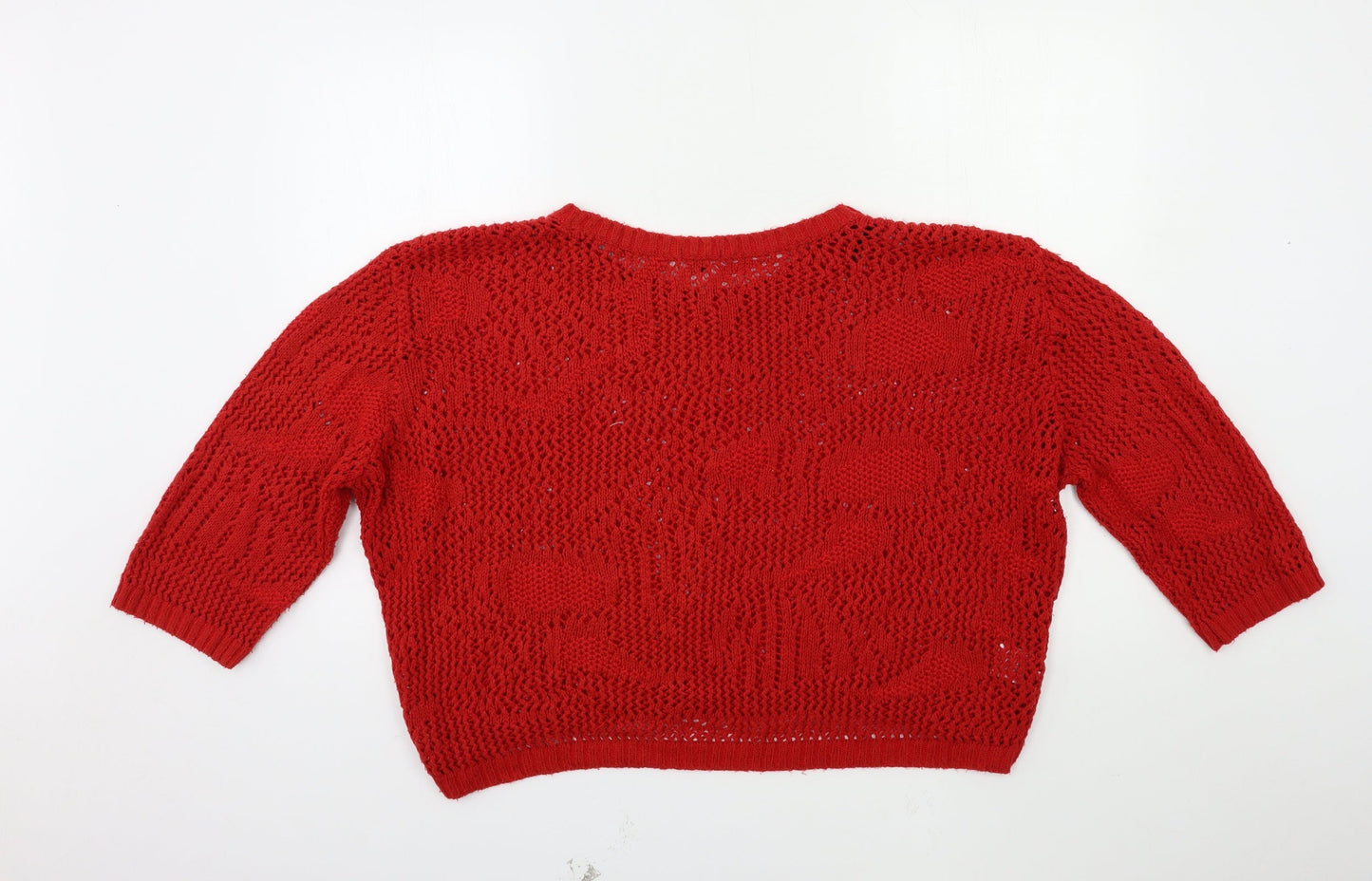 Papaya Womens Red  Knit Pullover Jumper Size 16