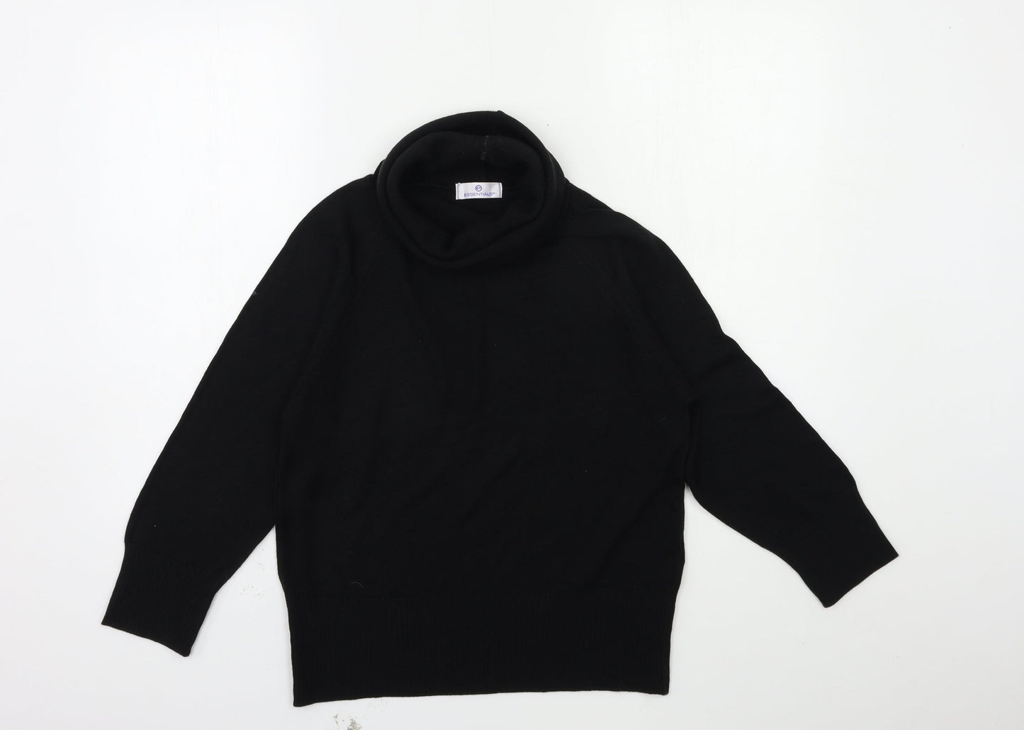 Essentials Womens Black  Knit Pullover Jumper Size 14