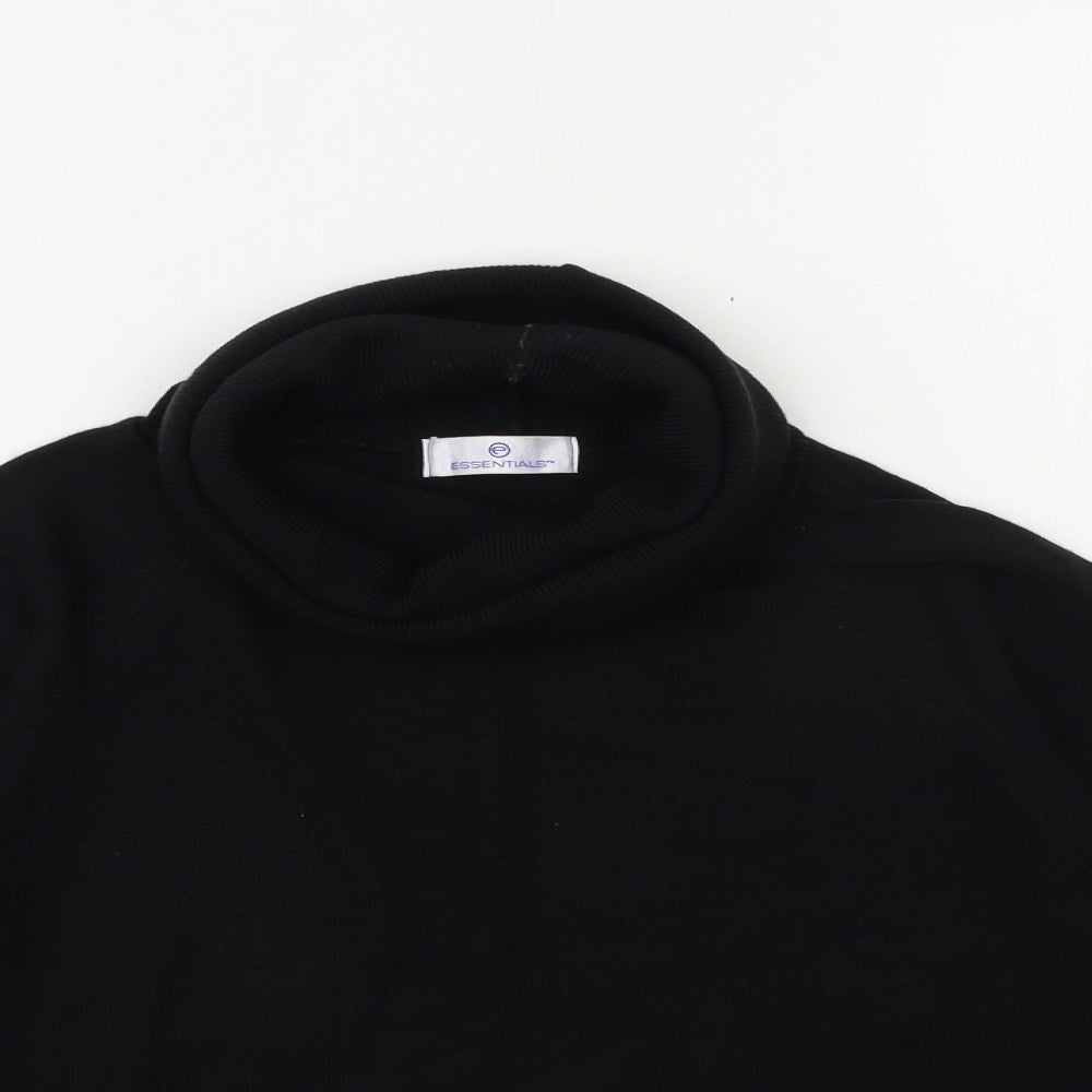 Essentials Womens Black  Knit Pullover Jumper Size 14